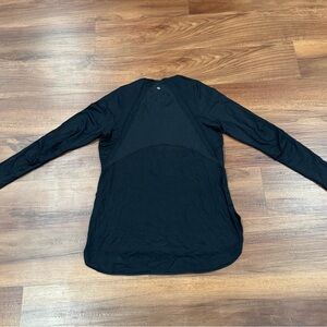 Lululemon Long Sleeve Half Zip Pullover Black Womens Size 12 Athletic Running